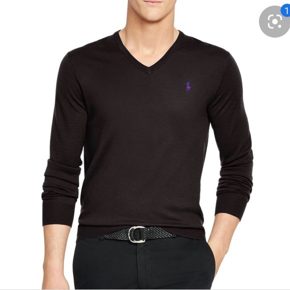 ✨NWOT Polo Ralph Lauren Wool Slim V-Neck Sweater